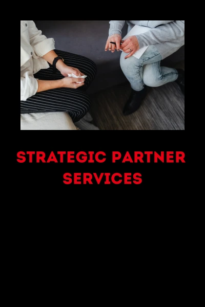 strategic partner logo and cursive writing listing separate wellness services offered in mesa az