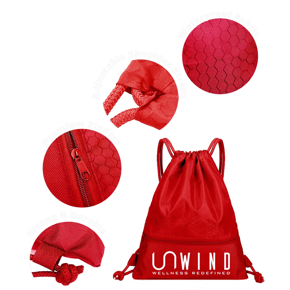 Red Nylon Backpack Features Transparent.webp