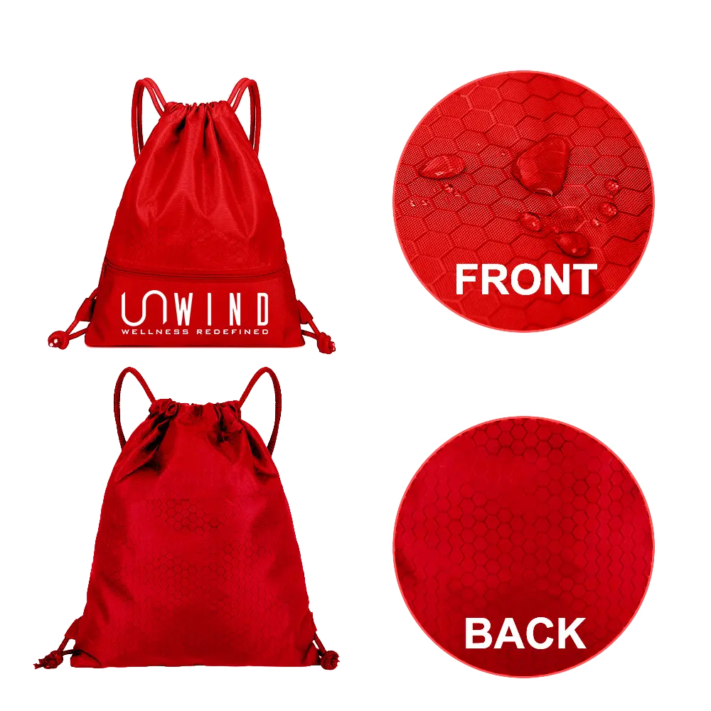 Red Nylon Backpack Front & Back Transparent.webp
